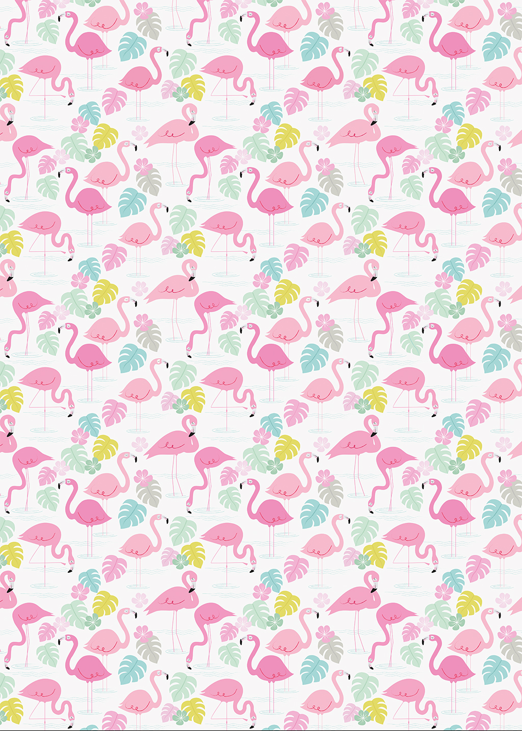 Flamingo Bay Wrapping Paper (5 Sheets) Rex London graphic relating to Printable Gift Wrapper titled Flamingo Bay Wrapping Paper (5 Sheets) Rex London